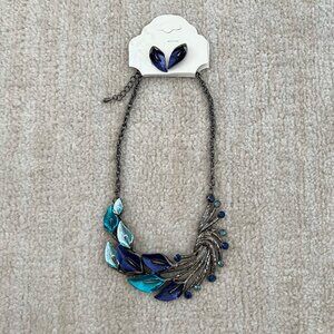 3 for $6 NWT Flower Chunky Statement Necklace Earrings Jewelry Bundle